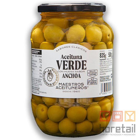 Aceituna Gordal con Hueso Sabor Anchoa